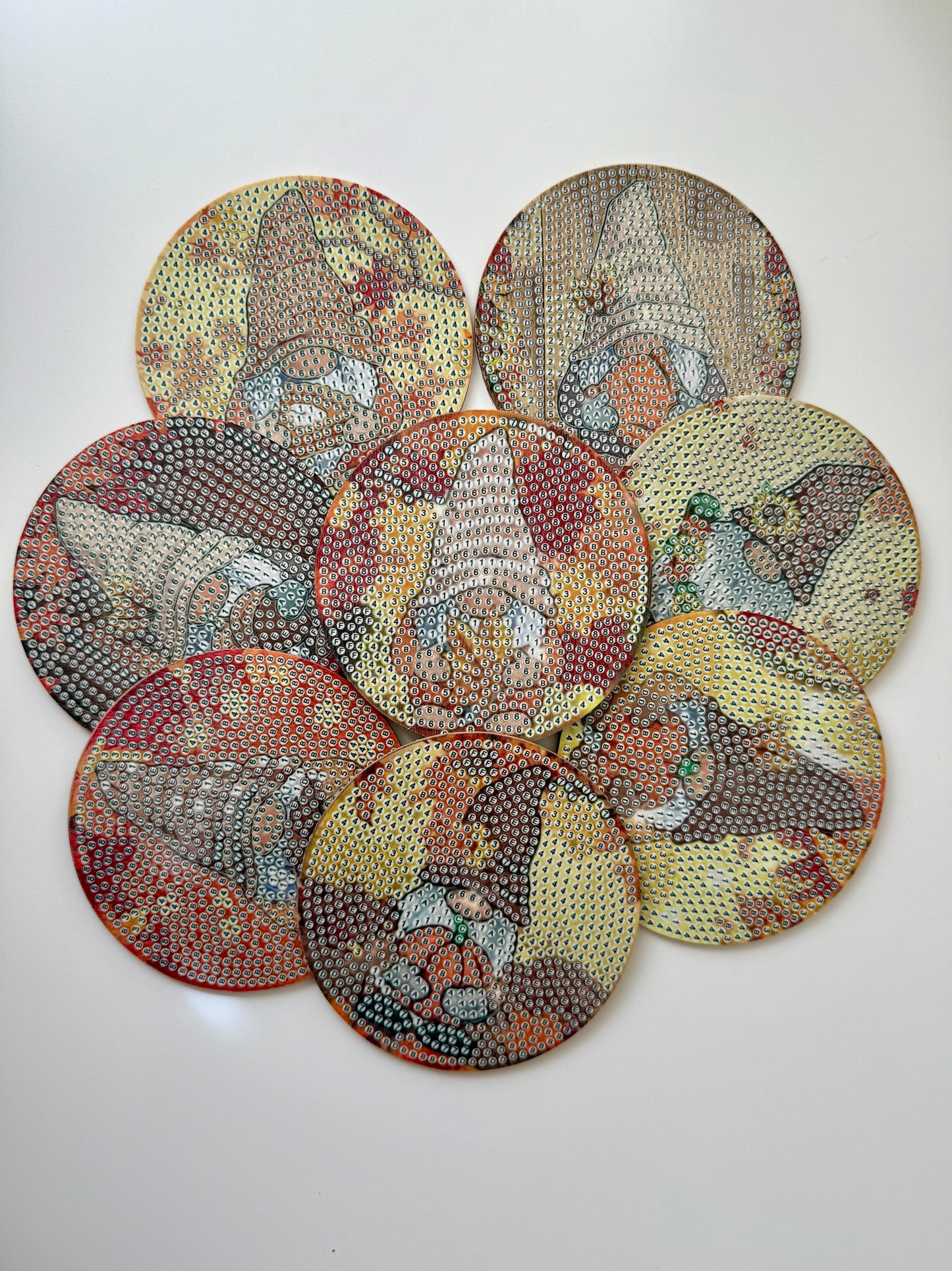 Autumn Gnome Diamond Coaster Set – 8 pcs