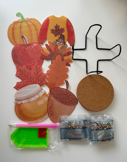 Autumn Diamond Painting Coaster Set
