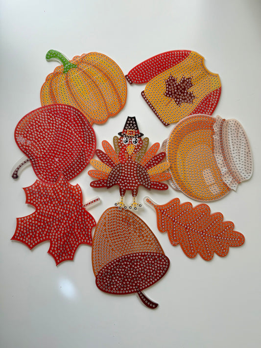 Autumn Diamond Painting Coaster Set